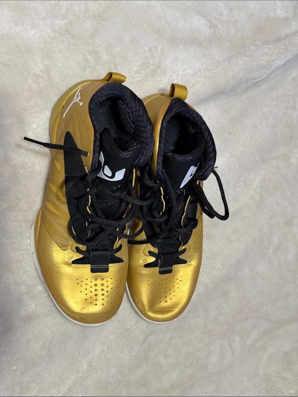 adidas Metallic Gold and Black Athletic Shoes
